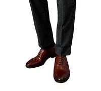 Burton Tan Leather Smart Oxford Toe Cap Shoes, 9, tan