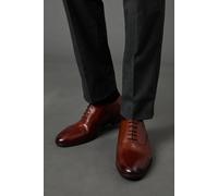 Burton Men's Tan Leather Smart Oxford Toe Cap Shoes | Size: 10 Burton Tan 10