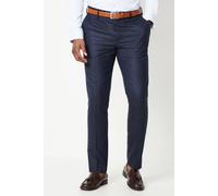 Burton Mens Suit Trousers Grey Tailored Flat Front Elegant Party Wedding