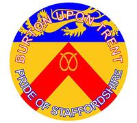 Burton Upon Trent - Pride of Staffordshire - (Two Pack) 80mm Diameter Car Bumper Window Decal Sticker