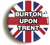 Burton Upon Trent Union Jack Fridge Magnet (Circular 2inch / 50mm Diameter)