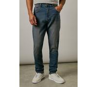Burton Vintage Wash Stretch Slim Fit Jeans In Dark Blue dark blue