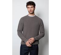 Burton Waffle Crew Neck Knitted Jumper In Mid Grey mid grey