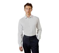 Burton Men's White Easy Iron Double Cuff Slim Fit Shirt | Size: 15.5 in Burton White 15.5 in
