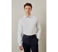 Burton Men's White Easy Iron Double Cuff Slim Fit Shirt | Size: 14.5 in Burton White 14.5 in