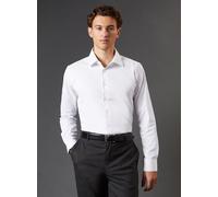BURTON White Easy Iron Slim Fit Shirt 16