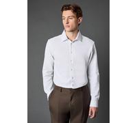 Burton Men's White Pique Slim Fit Long Sleeve Shirt | Size: Medium Burton White M