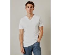 BURTON White Plain V Neck T Shirt M