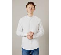 Burton White Premium Cotton Grandad Tailored Fit Long Sleeve Shirt white XL