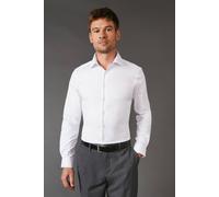 Burton White Skinny Fit Long Sleeve Easy Iron Shirt white 15 in