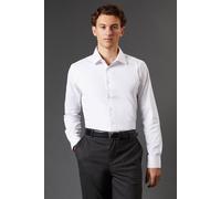 Burton White Slim Fit Long Sleeve Easy Iron Shirt white 16.5 in