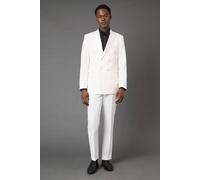 Burton White Slim Fit Tuxedo Trousers white