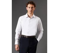 Burton Men's White Tailored Fit Long Sleeve Easy Iron Shirt | Size: 14.5 in Burton White 14.5 in