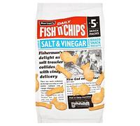 Burton's Fish & Chips Salt & Vinegar 25g x 5 per pack (Pack of 2)