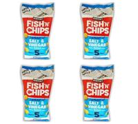 Burton's Fish & Chips Salt & Vinegar Delicious Baked Snack Treat | abFinds Mug (4 Pack)