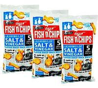 Burtons Fish 'N' Chips Salt Vinegar Flavour Baked Snack Biscuits (15 packs x 25g)