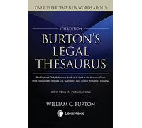 Burton's Legal Thesaurus 6th Edition