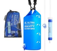 Burtrail 8L Camping Water Filtration System, Protable Gravity Water Filter System Survival for Camping Hiking Backpacking and Emergency Preparedness