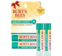 Burt's Bees 100% Natural Medicated Moisturizing Lip Balm with Menthol & Eucalyptus, 2 Tubes in Blister Box