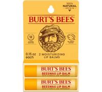 Burt's Bees Lip Balm - Beeswax, 100% Natural Moisturizing - 2 Tubes (Blister Box)
