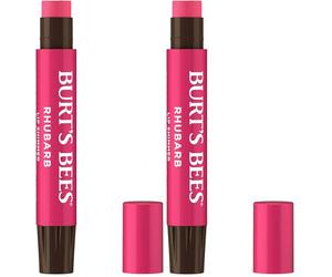 Burt's Bees 100% Natural Origin Lip Shimmer, Rhubarb with Shea Butter and Fruit Oils, 1 Tube, 2.6g (Pack of 2)