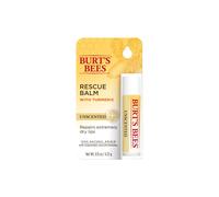 Burt's Bees 100% Natural Origin Rescue Lip Balm With Beeswax and Antioxidant-Rich Turmeric, Unscented, 1 Tube