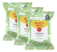 Burt's Bees Aloe Vera Face Wipes, for Sensitive Skin, Soothing Makeup Remover & Facial Cleansing Towelettes, 30 Ct. (3-Pack)