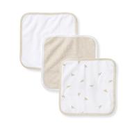 Burt's Bees Baby 3 Pack Infant Washcloths, 100% Organic Cotton, Soft & Super Absorbent, Woven Terry Cloth