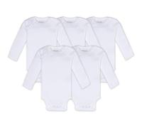 Burt's Bees Baby Baby Boys' Bodysuits, 5-Pack Short One-Pieces, 100% Organic Cotton, Cloud Long Sleeve, 0-3 Months