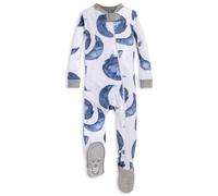 Burt's Bees Baby baby boys Pajamas Zip-front Non-slip Footed Pjs Organic Cotton and Toddler Sleepers Indigo Hello Moon 12 Months US