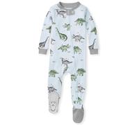 Burt's Bees Baby Baby Boys Pajamas Zipfront Nonslip Footed Pjs Organic Cotton Baby and Toddler Sleepers Happy Herbivores 24 Months US