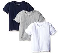 Burt's Bees Baby Baby Boys' Short Sleeve V-Neck Tee, Multi 3-Pack, 2 Years