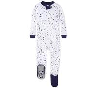 Burt's Bees Baby Baby Boys' Sleeper Pjs, 100% Organic Cotton, Soft One-Piece Footie, Diagonal Zip Up Jumpsuit, Snug Fit Pajamas with Snap Tab Toddler, Midnight Twinkle Bee, 24 Months