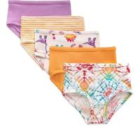 Burt's Bees Baby Baby Girls Organic Cotton Brief Underwear, 5-pack Briefs (pack of 5)