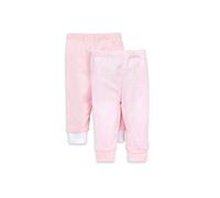 Burt's Bees Baby Baby Girls' Pants, Set of 2 Lightweight Knit Infant Bottoms Toddler Layette Set, Blossom Solid/Stripes, 6-9 Months