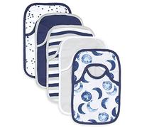 Burt's Bees Baby - Bibs, 5-Pack Lap-Shoulder Drool Cloths, 100% Organic Cotton with Absorbent Terry Towel Backing (Hello Moon!)