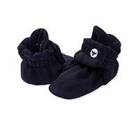 Burt's Bees Baby Booties, Organic Cotton Newborn Essentials Shoes, Neutral Infant Adjustable Slippers Sock, Navy Blue, 3-6 Months