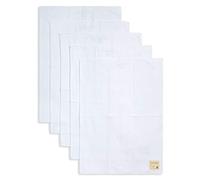 Burt's Bees Baby - Burp Cloths, 5-Pack Extra Absorbent 100% Organic Cotton Burp Cloths, Cloud White