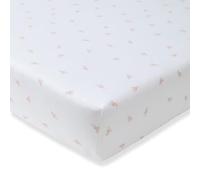 Burt's Bees Baby Essential Organic Cotton Fitted Crib Sheet, Breathable for Boy Girl Standard Crib & Toddler Mattresses