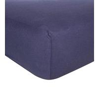 Burt's Bees Baby - Fitted Crib Sheet, Solid Color 100% Organic Cotton Crib Sheet for Standard Crib and Toddler Mattresses (Indigo Blue)28" x 52" (Pack of 1)