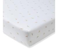 Burts Bees Baby Solid Fitted Crib Sheet Organic Cotton BEESNUG - Fits Unisex Standard Bed and Toddler Mattress, Infant Essentials, 28 x 52 x 5.5 Inch
