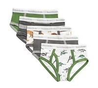 Burt's Bees Baby Toddler Boys' Underwear Organic Cotton Tag-Free Comfort Briefs, Happy Herbivores, 2-3 Jahre