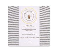 Burt's Bees Baby Unisex Baby Gift Set - Crib Sheet, Changing Pad Cover & Burp Cloths, 100% Organic Cotton Essentials Bundle
