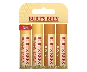 Burt's Bees Beeswax + Honey Lip Balm Set - 4 x 4.25g