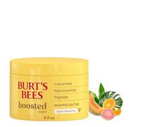 Burt's Bees Boosted Body Whipped Butter With a Ceramide, Niacinamide and Peptide Complex, Quick-Absorbing Body Butter Helps Support Skin Barrier, Tropical Scented, 6.5 oz. Jar