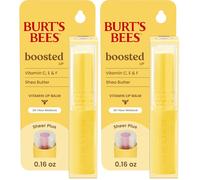Burt's Bees Boosted Lip Balm Sheer Plus; Vitamin Lip Balm, Nourishing Vitamin C, E, and F Core, 1 Tube; 0.16 Oz. (Pack of 2) (Sheer Plus)