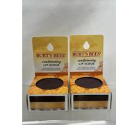 Burts Bees Conditioning Lip Scrub for Women 0.25 oz Yellow, Brown - 2 PACKS LOT