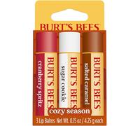 Burt's Bees Cozy Season Lip Balm Gift Set, Cranberry Spritz, Salted Caramel & Sugar Cookie