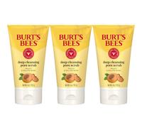 Burt's Bees Deep Cleansing Pore Scrub with Peach and Willow Bark, 4 Ounces, Pack of 3