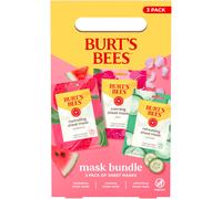 Burt's Bees Face Mask Bundle Set Hydrating Watermelon Calming Rose & Refreshing Cucumber Face Sheet Masks for Single Use Skin Care 99% Natur